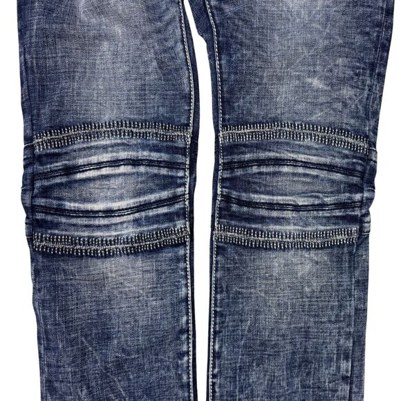 Buckle Salvage Jeans Men Havoc Straight Slim Fit Denim Moto 30R Biker Grunge Y2K - Picture 7 of 9